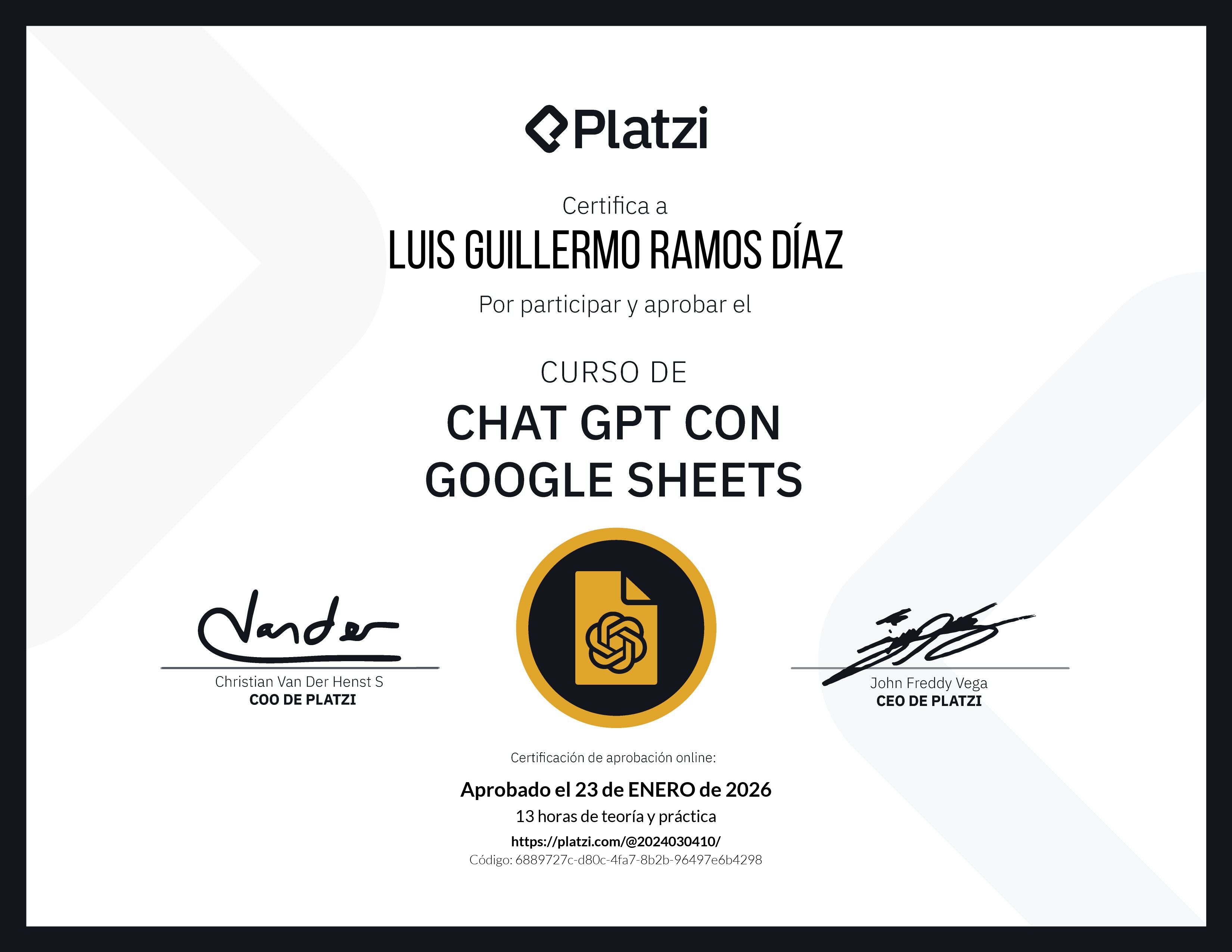 Chat GPT con Google Sheets