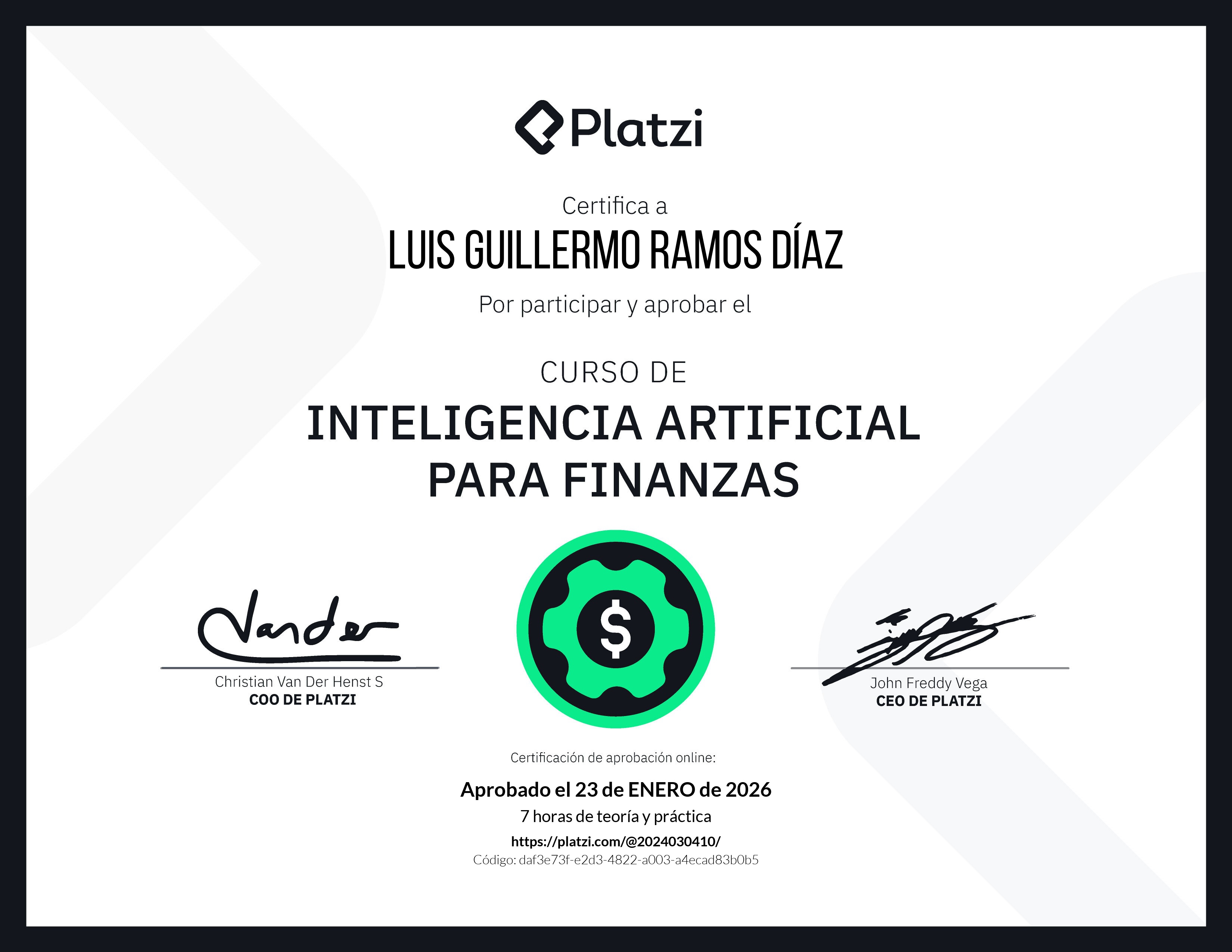 Inteligencia Artificial para Finanzas